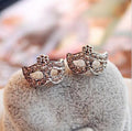Luxury Rhinestone Masquerade Mask Alloy Stud Earrings For Women Korean Fashion Bohemian Party Earrings view 4