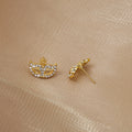 Luxury Rhinestone Masquerade Mask Alloy Stud Earrings For Women Korean Fashion Bohemian Party Earrings view 3