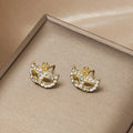 Luxury Rhinestone Masquerade Mask Alloy Stud Earrings For Women Korean Fashion Bohemian Party Earrings view 2