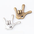 Zinc Alloy Hand Charm Pendant No.058743 for DIY Necklace Bracelet Jewelry Making view 1