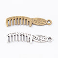 Zinc Alloy Comb Charm Pendant for DIY Necklace Bracelet Jewelry Making view 1