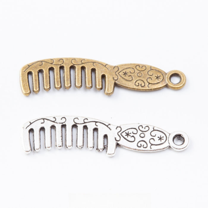 Zinc Alloy Comb Charm Pendant for DIY Necklace Bracelet Jewelry Making