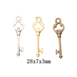 Zinc Alloy Key Charm Pendant No.433180 for DIY Necklace Bracelet Jewelry Making