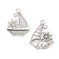 Zinc Alloy Sailboat Charm Pendant No.572549 for DIY Necklace Bracelet Jewelry Making view 2