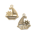 Zinc Alloy Sailboat Charm Pendant No.572549 for DIY Necklace Bracelet Jewelry Making view 3