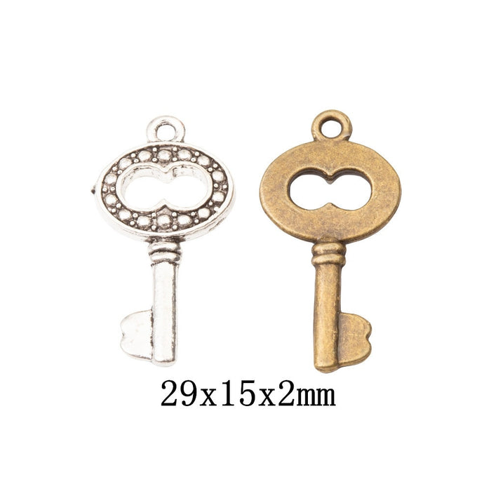Zinc Alloy Key Charm Pendant No.121438 for DIY Necklace Bracelet Jewelry Making