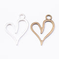 Zinc Alloy Heart Charm Pendant No.669509 for DIY Necklace Bracelet Jewelry Making view 4