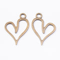 Zinc Alloy Heart Charm Pendant No.669509 for DIY Necklace Bracelet Jewelry Making view 2