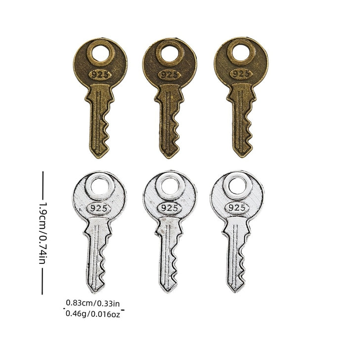 Zinc Alloy Key Charm Pendant No.788679 for DIY Necklace Bracelet Jewelry Making