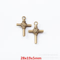 Zinc Alloy Cross Charm Pendant No.249937 for DIY Necklace Bracelet Jewelry Making view 3