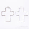Zinc Alloy Cross Charm Pendant No.197542 for DIY Necklace Bracelet Jewelry Making view 2