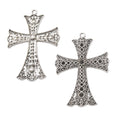 Zinc Alloy Cross Charm Pendant No.073265 for DIY Necklace Bracelet Jewelry Making view 2