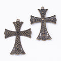 Zinc Alloy Cross Charm Pendant No.073265 for DIY Necklace Bracelet Jewelry Making view 3