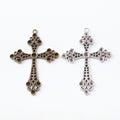 Zinc Alloy Cross Charm Pendant No.281013 for DIY Necklace Bracelet Jewelry Making view 1