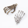 Zinc Alloy Skeleton Hand Charm Pendant for DIY Necklace Bracelet Jewelry Making view 1