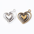 Zinc Alloy Heart Charm Pendant No.268812 for DIY Necklace Bracelet Jewelry Making view 4