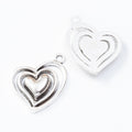 Zinc Alloy Heart Charm Pendant No.268812 for DIY Necklace Bracelet Jewelry Making view 3