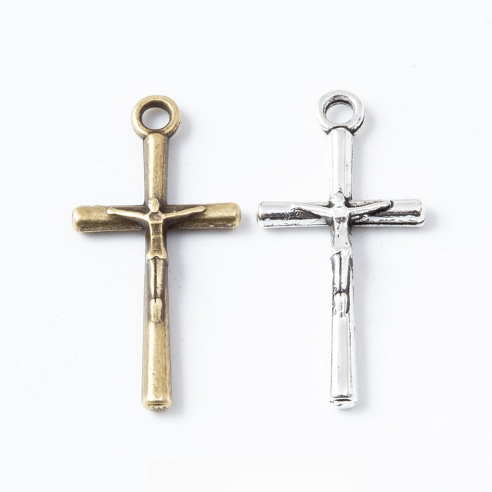 Zinc Alloy Cross Charm Pendant No.916842 for DIY Necklace Bracelet Jewelry Making