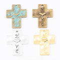 Zinc Alloy Cross Charm Pendant No.760339 for DIY Necklace Bracelet Jewelry Making view 1