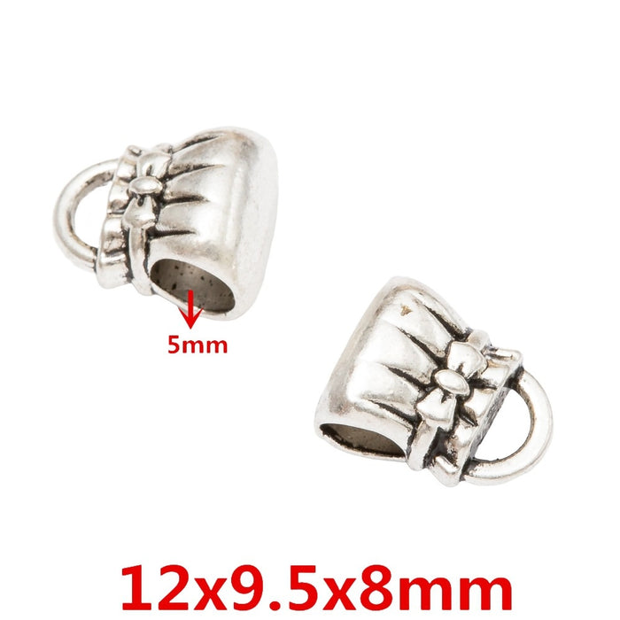 Vintage Alloy Handbag Large Hole Beads For DIY Bracelet Necklace Jewelry Accessories