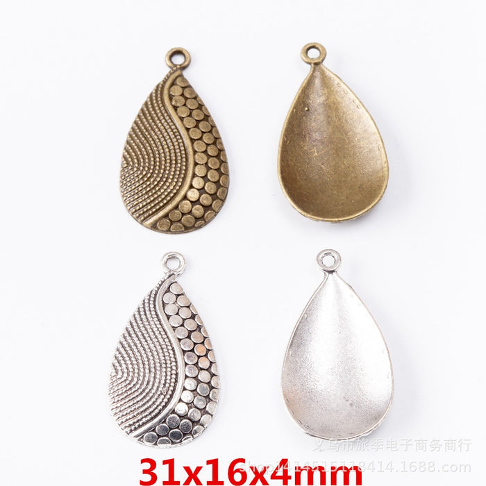 Zinc Alloy Teardrop Charm Pendant No.895234 for DIY Necklace Bracelet Jewelry Making