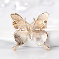 Purple Gold Tone Butterfly Enamel Metal Brooch Pin view 4