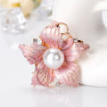 Red Gold Tone Flower Enamel Metal Brooch Pin 1 Pictured Designs view 2