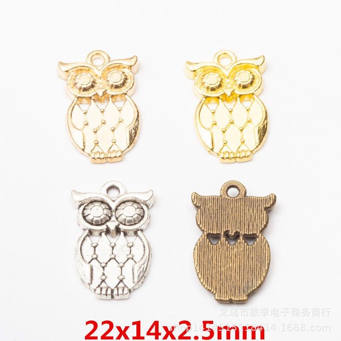 Zinc Alloy Owl Charm Pendant No.473840 for DIY Necklace Bracelet Jewelry Making
