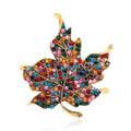 Red Gold Tone Maple Leaf Metal Brooch Pin for Jackets and Lapels view 6