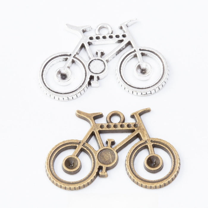 Zinc Alloy Bicycle Charm Pendant No.520337 for DIY Necklace Bracelet Jewelry Making