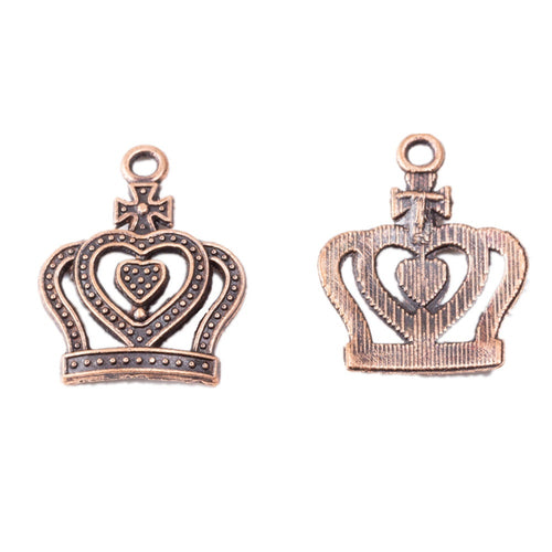 Zinc Alloy Crown Charm Pendant No.897186 for DIY Necklace Bracelet Jewelry Making