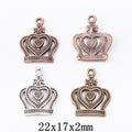 Zinc Alloy Crown Charm Pendant No.897186 for DIY Necklace Bracelet Jewelry Making view 1