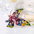Red Gold Tone Butterfly Crystal Enamel Metal Brooch Pin 1 Pictured Designs view 5