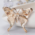 Pink Gold Tone Butterfly Crystal Enamel Two Designs Metal Brooch Pin view 5