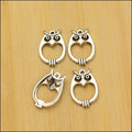 Zinc Alloy Owl Charm Pendant No.503399 for DIY Necklace Bracelet Jewelry Making view 4