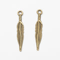 Zinc Alloy Feather Leaf Charm Pendant No.256910 for DIY Necklace Bracelet Jewelry Making view 4