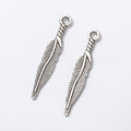 Zinc Alloy Feather Leaf Charm Pendant No.256910 for DIY Necklace Bracelet Jewelry Making view 3