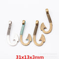Zinc Alloy Fish Hook Charm Pendant No.566485 for DIY Necklace Bracelet Jewelry Making view 1