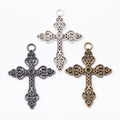 Zinc Alloy Cross Charm Pendant No.646077 for DIY Necklace Bracelet Jewelry Making view 1