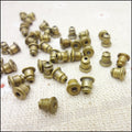 DIY Jewelry Accessories 5x5mm Antique Bronze Iron Bullet Earring Back Stoppers Earrings view 1
