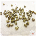 DIY Jewelry Accessories 5x5mm Antique Bronze Iron Bullet Earring Back Stoppers Earrings view 3