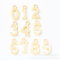 Zinc Alloy Number 0-9 Charm Pendant No.659884 for DIY Necklace Bracelet Jewelry Making view 3
