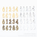 Zinc Alloy Number 0-9 Charm Pendant No.659884 for DIY Necklace Bracelet Jewelry Making view 1