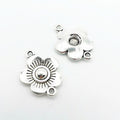 Zinc Alloy Flower Charm Pendant No.645705 for DIY Necklace Bracelet Jewelry Making view 4