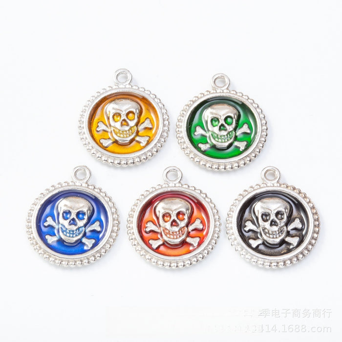 Zinc Alloy Skull Charm Pendant No.834427 for DIY Necklace Bracelet Jewelry Making