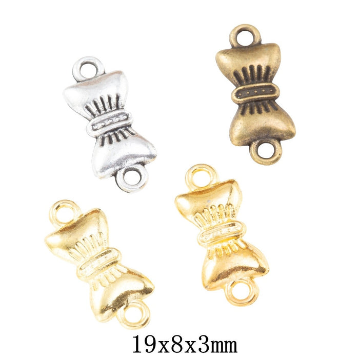 Zinc Alloy Bow Charm Pendant No.445445 for DIY Necklace Bracelet Jewelry Making