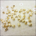 5x5mm KC Gold Plated Iron Bullet Ear Backs For DIY Earring Accessories Earrings view 2