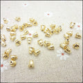 5x5mm KC Gold Plated Iron Bullet Ear Backs For DIY Earring Accessories Earrings view 3