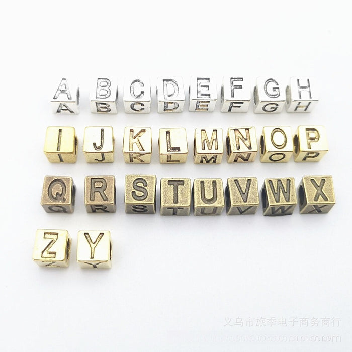 Zinc Alloy Letter A-Z Charm Pendant No.918663 for DIY Necklace Bracelet Jewelry Making