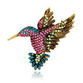 Black Gold Tone Bird Crystal Metal Brooch Pin for Jackets and Lapels view 6